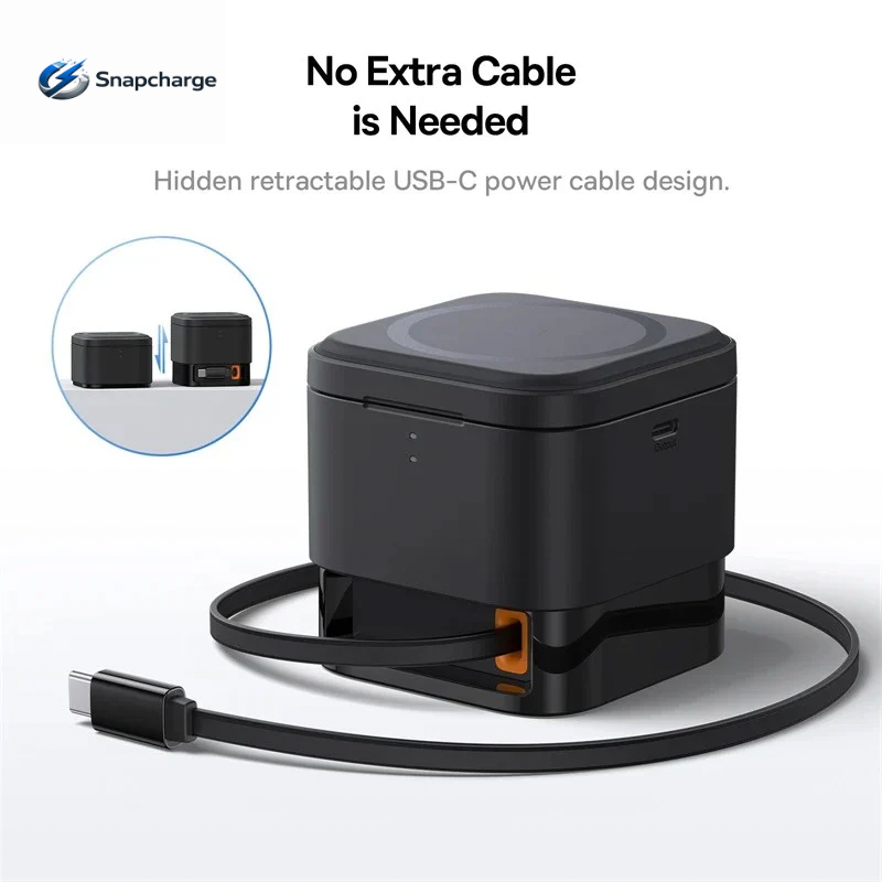 SNAPCHARGE MAGPRO 2-IN-1 MAGNETIC WIRELESS CHARGER 25W COSMIC BLACK